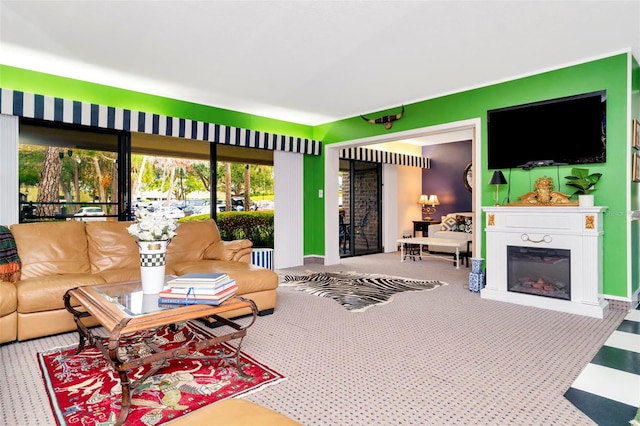 view of carpeted living room