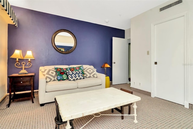 view of carpeted living room