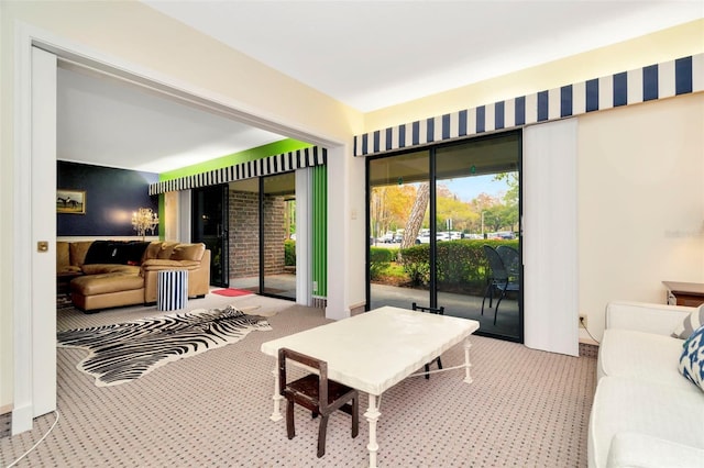 view of carpeted living room