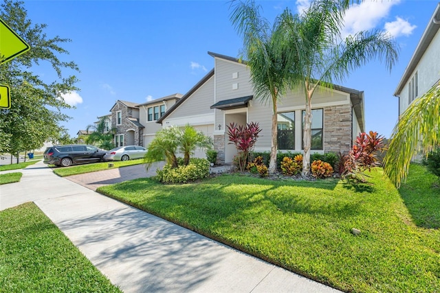 exterior space with a lawn