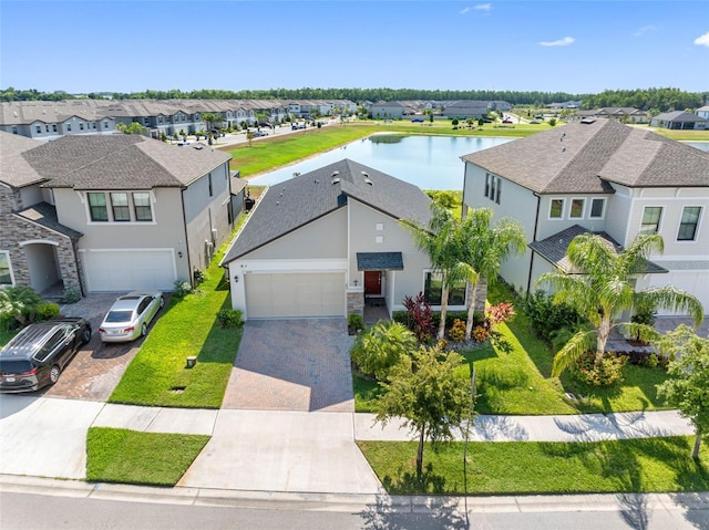 view of front of house featuring a water view