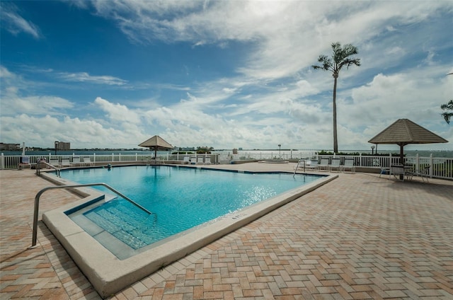 view of pool with a patio area