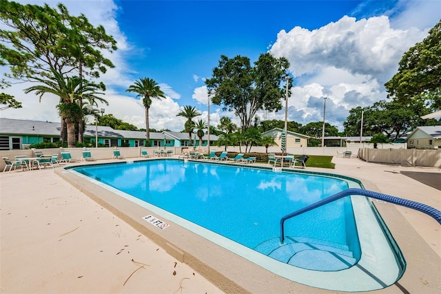 view of pool with a patio