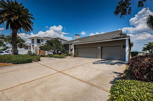 view of front facade with a garage