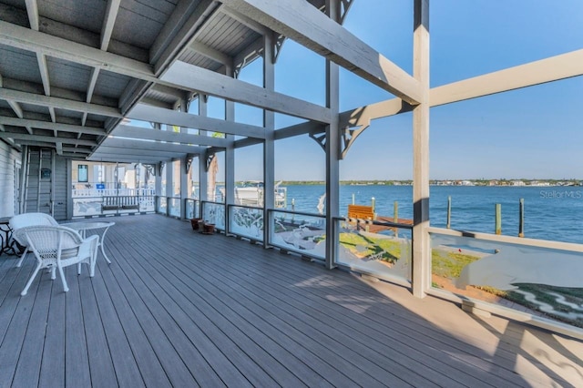 526 Belle Isle Ave, Belleair Beach, FL 33786 - wooden terrace with a water view