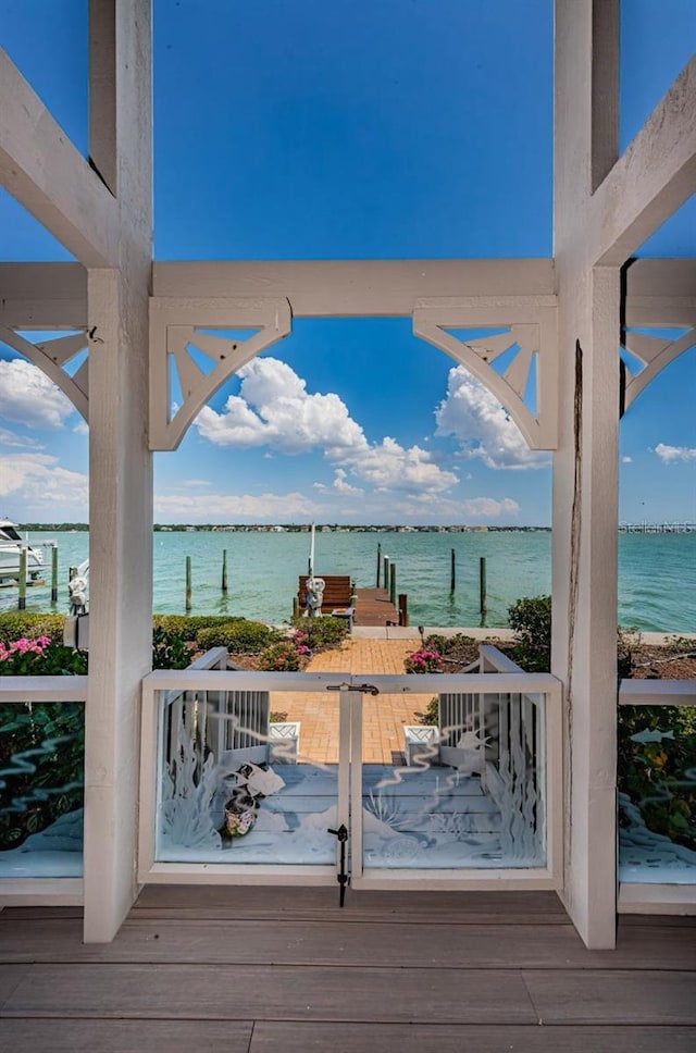 526 Belle Isle Ave, Belleair Beach, FL 33786 - wooden deck with a water view