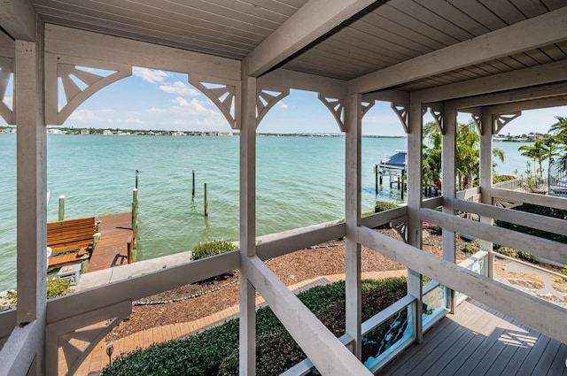 526 Belle Isle Ave, Belleair Beach, FL 33786 - dock area featuring a water view and boat lift