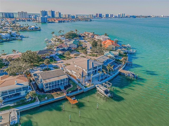 526 Belle Isle Ave, Belleair Beach, FL 33786 - birds eye view of property with a water view and a view of city