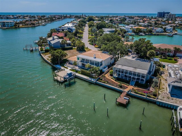 526 Belle Isle Ave, Belleair Beach, FL 33786 - bird's eye view with a water view