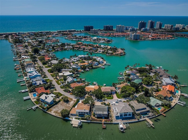 526 Belle Isle Ave, Belleair Beach, FL 33786 - bird's eye view with a water view