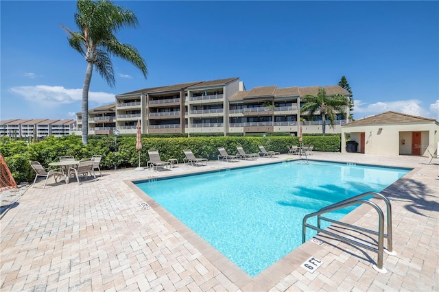 view of pool with a patio area