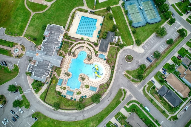 birds eye view of property