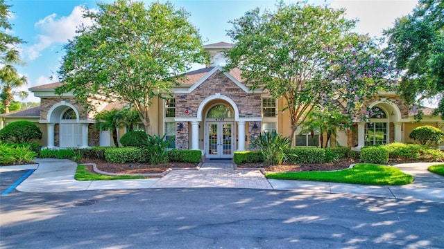 view of front of home with french doors