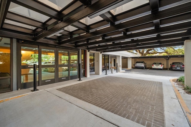 interior space with french doors