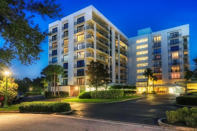 view of property at twilight