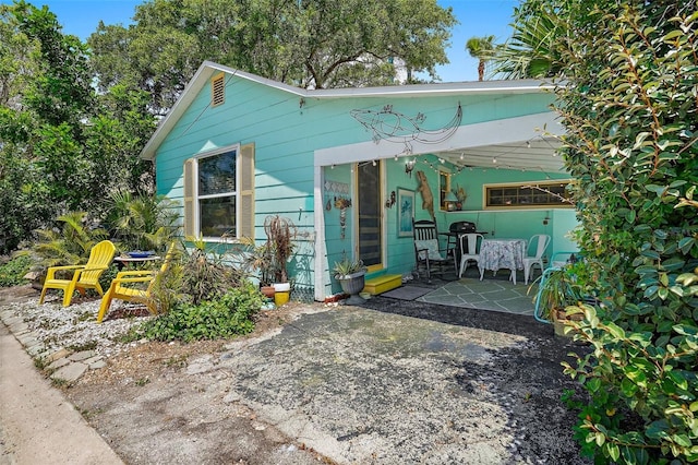 exterior space with a patio area