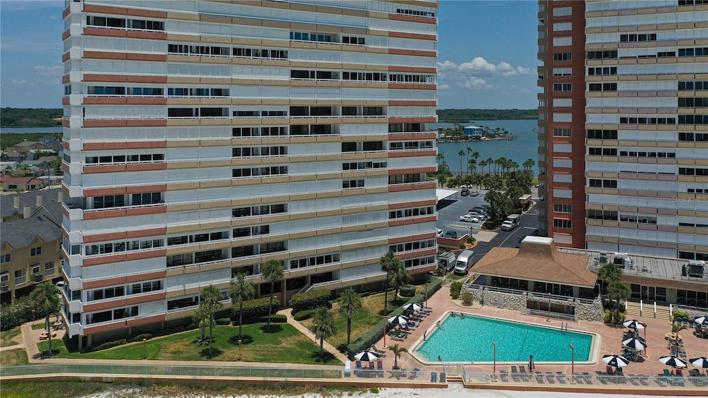 view of property featuring a water view