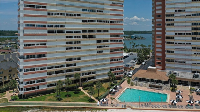 view of property featuring a water view