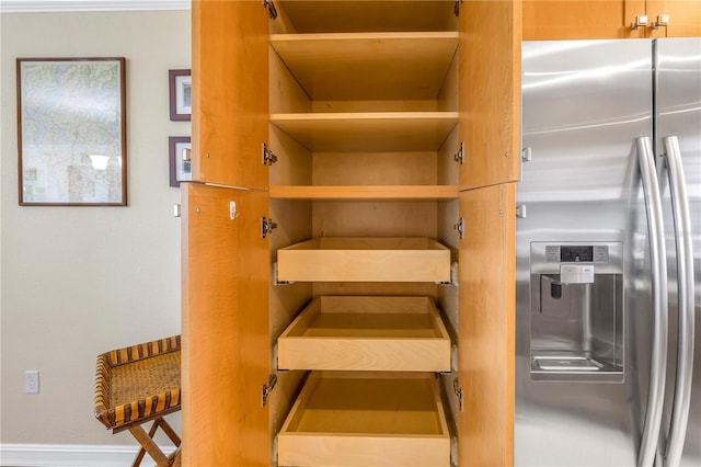 details with stainless steel fridge