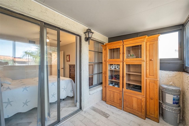 interior space featuring light wood-type flooring