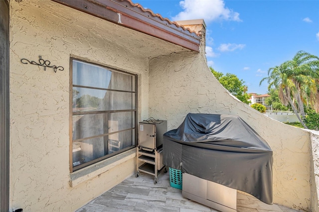 view of patio / terrace with a grill