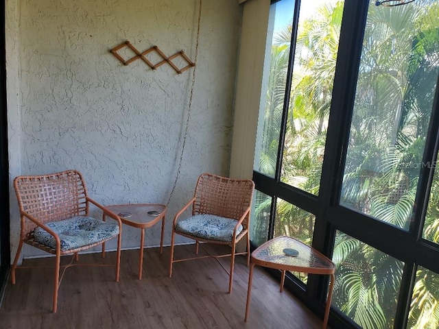 sunroom / solarium with a healthy amount of sunlight