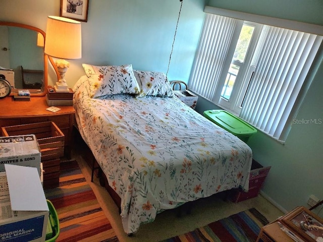 view of carpeted bedroom