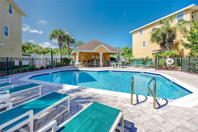 view of pool with a patio area