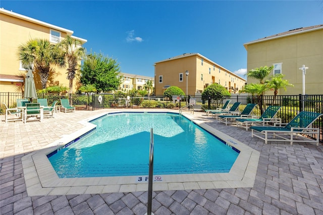 view of pool with a patio