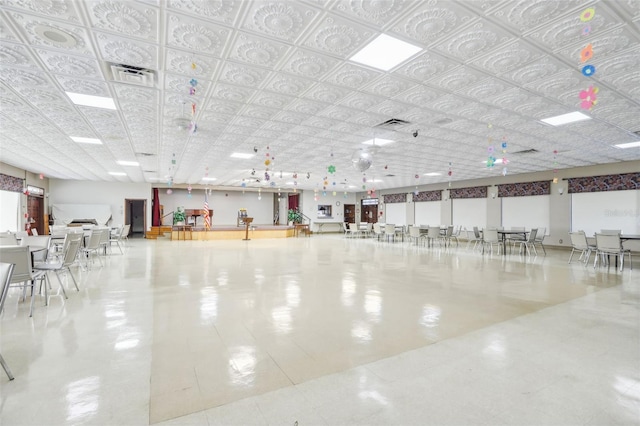 interior space with tile patterned flooring