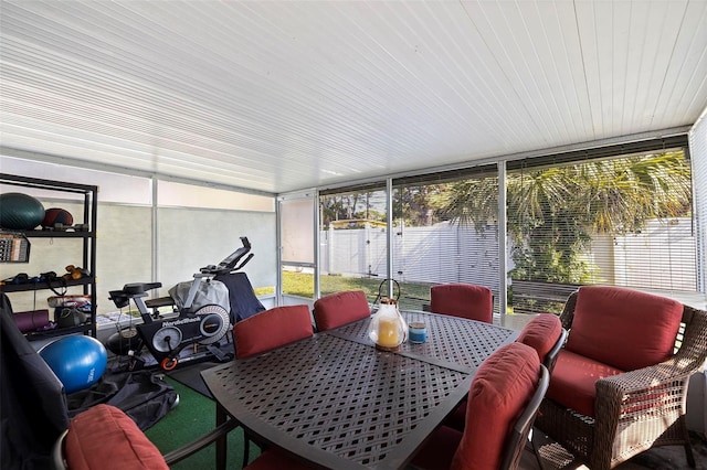 view of sunroom / solarium