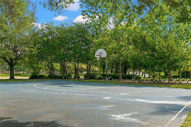 view of sport court featuring community basketball court