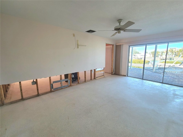 spare room featuring ceiling fan