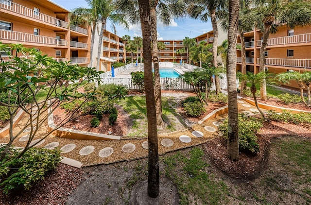 view of home's community featuring a pool