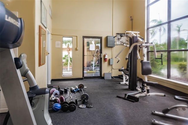 view of workout area