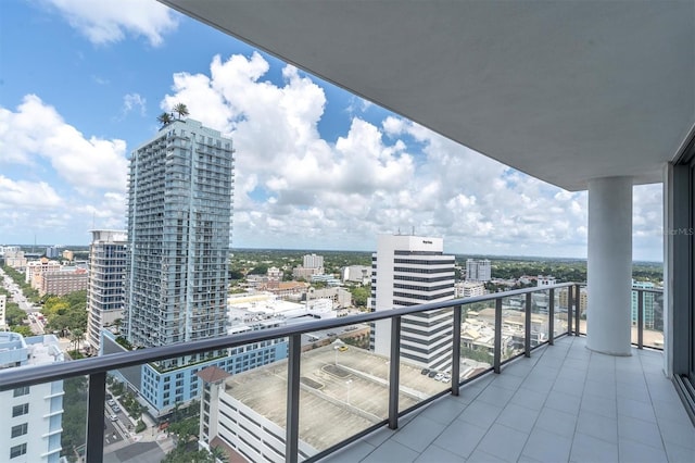 balcony with a view of city