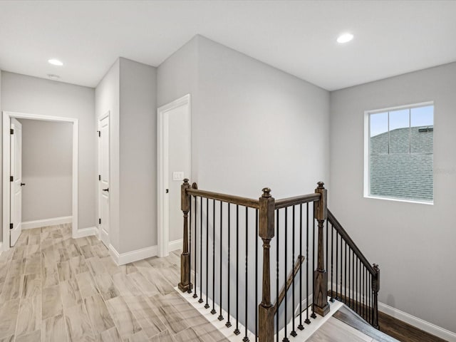 hall featuring light wood-type flooring