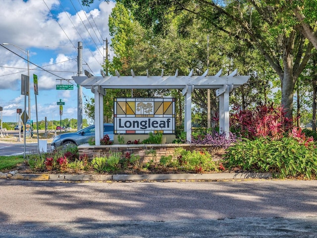 view of community sign