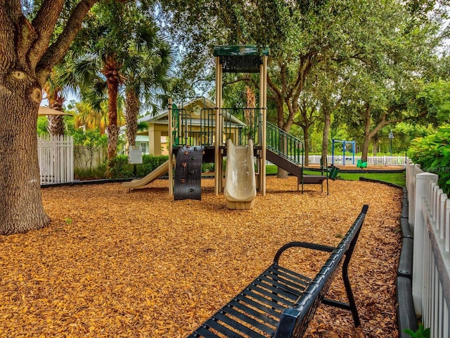 view of jungle gym