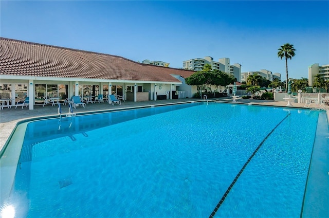 view of pool with a patio