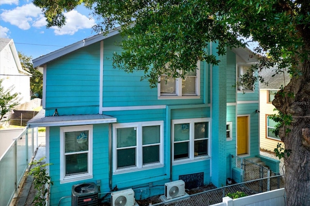 exterior space with ac unit