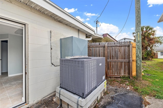 exterior details featuring central AC unit