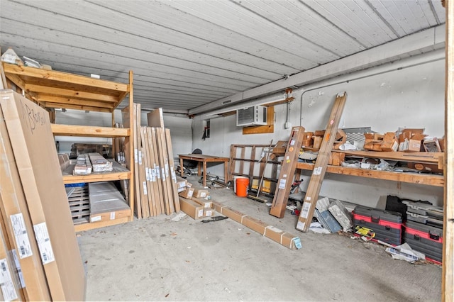 storage area featuring a wall unit AC