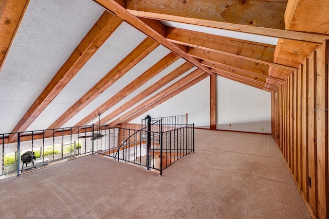 view of unfinished attic