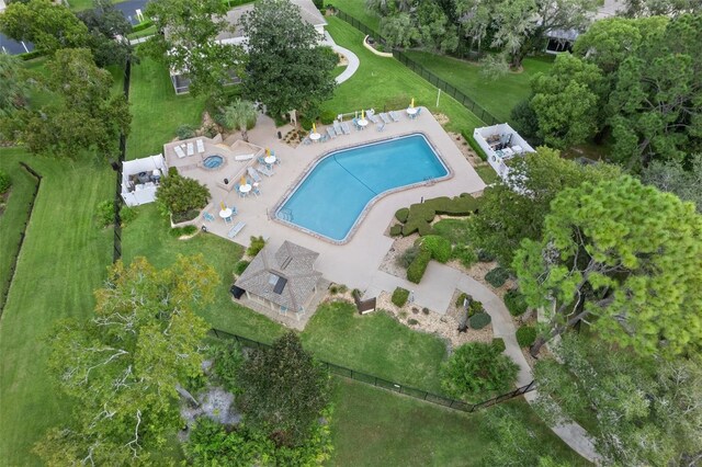 birds eye view of property