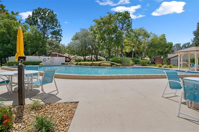 view of pool featuring a patio area