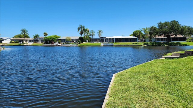 view of property view of water