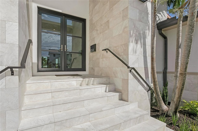 entrance to property with french doors