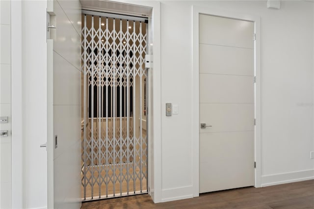 interior details with hardwood / wood-style floors