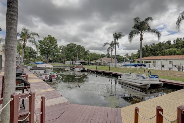 view of dock area